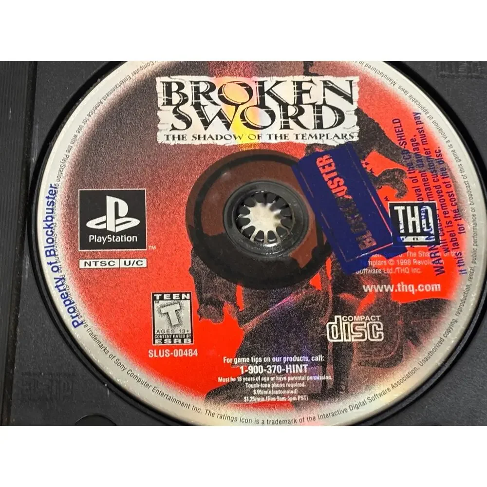 Broken Sword: The Shadow of the Templars (Sony PlayStation 1, 1998) Blockbuster